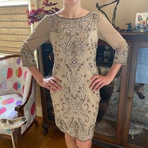 Sue Wong designer sequin cocktail dress